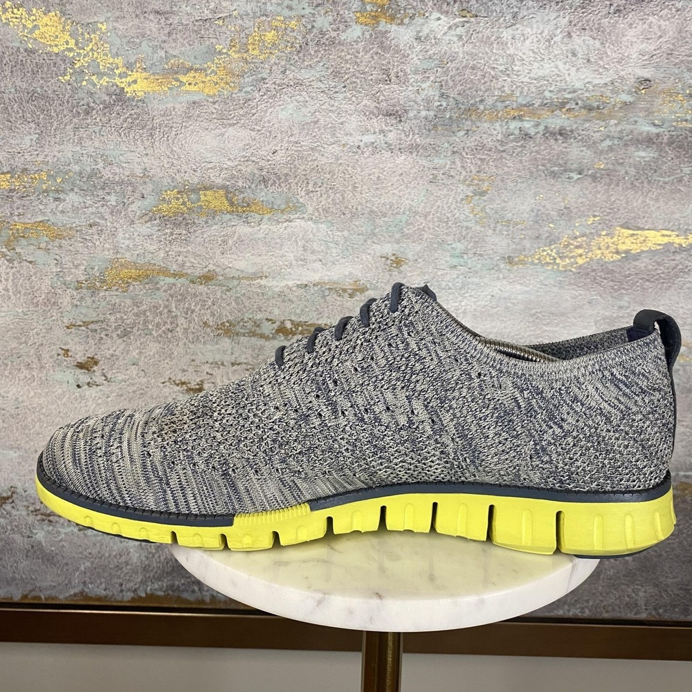 Cole Haan Zerogrand Shoes Mens Size 12 Gray Knit Lace Up Casual Sneakers C30411 - Picture 6 of 11